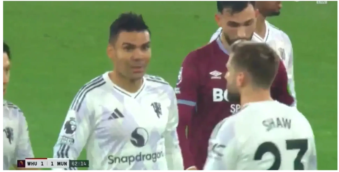 celebrations erupted, but Casemiro's own reaction